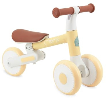 Momi Vélo draisienne pour Enfants Dex pour Filles et garçons de l'age de 1 à 3 Ans, Cadre Pliable, Selle réglable en Hauteur, Roues en matière Plastique Anti-crevaison, Seulement 2 kg de Poids