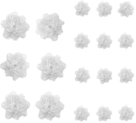Geschenkschleife Geschenkverpackung Dekoration 18 Stück weiß Schmetterling Knoten Geschenk Schleife weiss Geschenk Schleife Schleifen für Weihnachten und Geburtstag 7.6cm/5.6cm