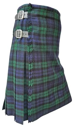 Tartancity Kilt Men's - 5 Yard Traditional Scottish Kilts for Weddings, Formal Events, Ceilidh, Highland Games & Special Occasions (Black Watch, 42)