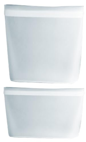 Sacs de rangement alimentaires réutilisables, sacs de rangement d'aliments en silicone réutilisables,Sacs réutilisables pour la nourriture | Conteneurs de fuite de préservation ziplock pour la maison,
