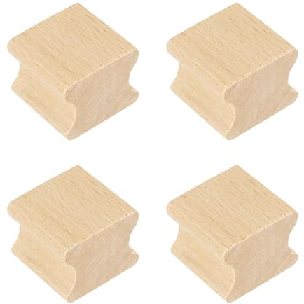PATIKIL 25x25mm Holzstempelblock, 4 Stück Leere Gummistempelhalterungen Holz Gummistempel Buchenholz Hartholzblöcke Zum Herstellen Von DIY Bastelarbeiten, Holzfarbe