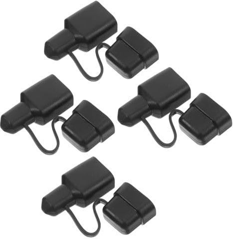 DIYEAH 4pcs Waterproof Dustproof Rubber Cover for Style Battery Quick Disconnect Plug Trailer Power Connector Cap for Cable Protection