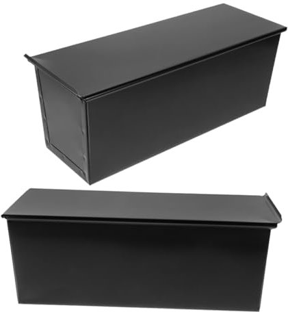 HANABASS Molde 2 Piezas Rectangular para Tostadas Negro de Hierro