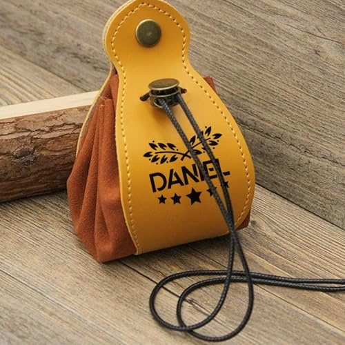 Sac À Dés Personnalisé, Sac De Rangement En Cuir Gravé, Sac Ceinture Artisanal For RPG, Rangement De Dés Et Jeux De Rôle, Accessoire De Jeu Personnalisé(Brown)
