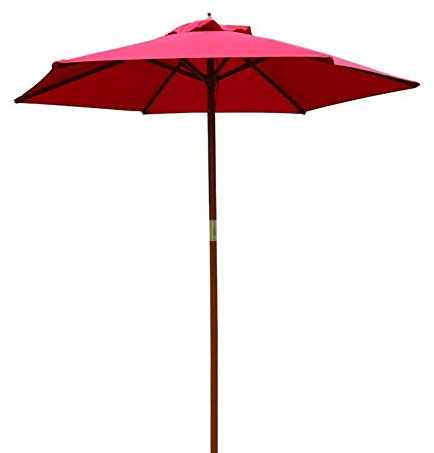 Parapluie du marché extérieur, Grands parasols de terrasse Parasol imperméable de Travail Lourd avec Cordon Manuel 8 côtes, Piscine/Plage