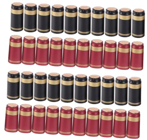 OUNONA 100 Pièces Capeur de Colle Chaleur rétrocir Capsules thermorétractables de vin Carafe Bouteille Verre Bouteilles de vin avec Bouchons Bouchon