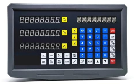 High Accuracy 3 Axis Lathe Mill DRO Digital Readout Kit With 3 PCS 50mm-1000mm Linear Scale Encoder Optical Grating Ruler for Lathe Drill Machine(Reader)