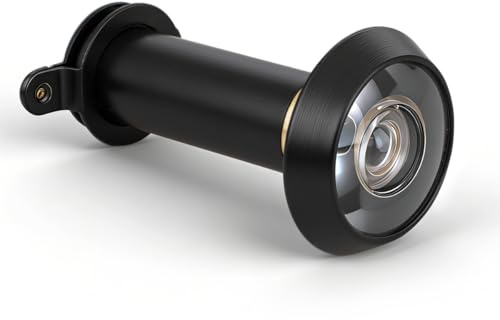 GANZTECH 1 unidad UL listada con negro 12mm(diámetro del tubo),35-60mm(longitud),25mm(cabeza),cubierta trasera desmontable de latón macizo de 200 grados,adecuada para varias puertas.