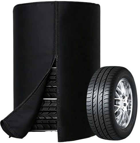 Copertura universale per pneumatici per auto, in tessuto di nylon 210T, impermeabile, antipolvere, grande custodia protettiva per pneumatici per 4 pneumatici, 85 x 120 cm