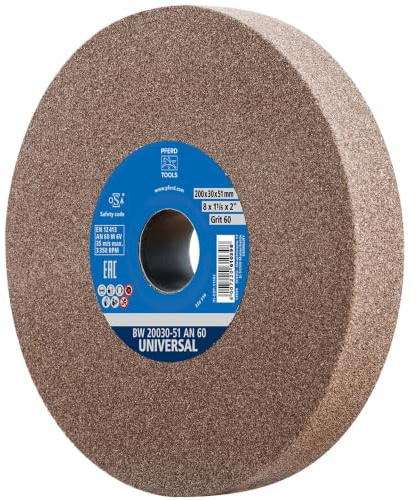 PFERD Schleifbockscheibe UNIVERSAL, 200x30x32mm, A60, 39008444 – Harte Schleifscheibe für universelle Schleifaufgaben