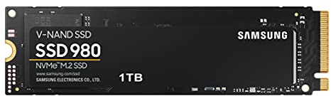 Samsung 980 NVMe M.2 SSD, 1 TB, PCIe 3.0, 3.500 MB/s Lesen, 3.000 MB/s Schreiben, Interne SSD für Gaming und Alltagsanwendungen, MZ-V8V1T0BW