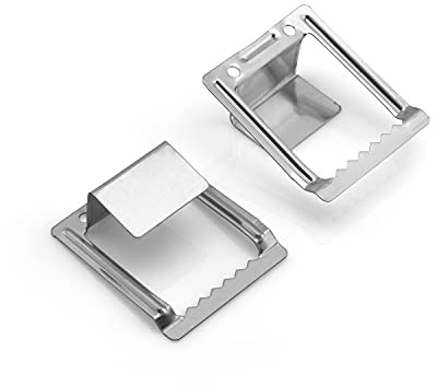 2er Set Aufhänger für Keilrahmen, Profiltiefe 18 mm, Bilderhaken für Bilder auf Leinwand, Metall, Zackenaufhänger, Bilder aufhängen, Bildaufhängung Kit