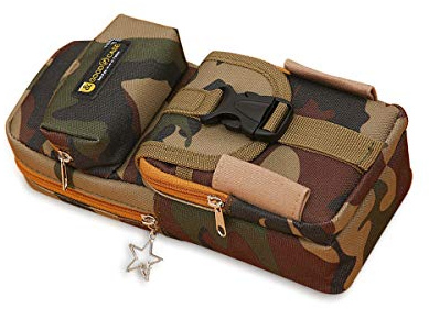 PORRASSO Federmäppchen Große Mäppchen Tragbar Kreativ Schulmäppchen Wasserdicht Federmappe Tarnung Pencil Case Mehrere Taschen Student Jungen Schule