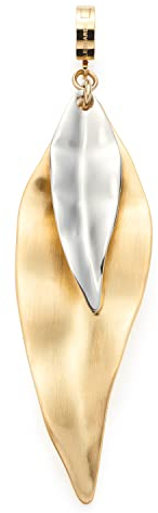 JEWELS BY LEONARDO Anhänger Clip & Mix Calla • Ketten-Anhänger aus bicolorfarbenem Edelstahl • zwei unterschiedlich große Blätter • Clip M (4,8 mm Ø) • Schmuck Geschenk für Frauen • 022201