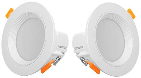 popyes Plafonnier LED Detecteur de Mouvement 7W Spot LED Encastrable Extra Plat Lampe Spot de Plafond pour Salle de Bain, Bureau, Salon, Couloir