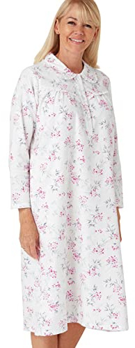 Marlon Women's Candace Printed Nightgown, Tilly Fuchsia, 16-18