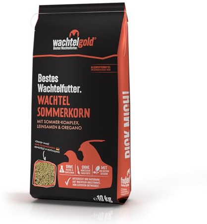 wachtelgold Sommerkorn 10kg Wachtelfutter April–September