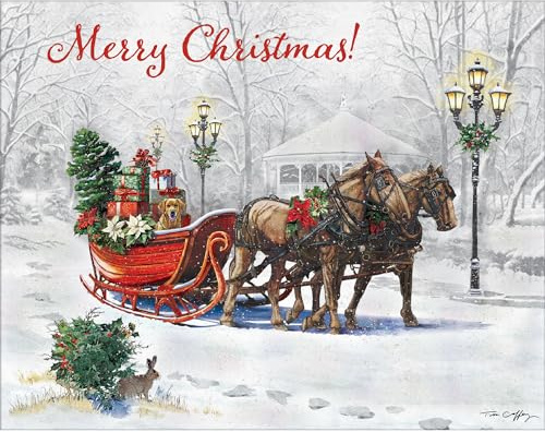 Lang, Sleigh Bells Ring by Tim Coffey Boxed Christmas Cards