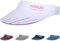 wellwise Men Women UPF 50+ Wide Brim Sun Visor Cap,Summer Adjustable Sports Golf Cap,Men's Ruuning Visor Hat (52-65cm,White)