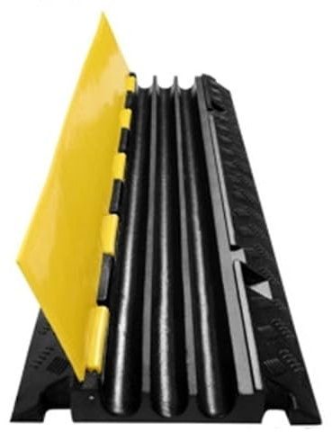Gaine Cable Rampe Pour Câble Audio À 3 Canaux, Rampe De Protection De Cordon En Caoutchouc Antidérapant Pour Usage Intensif Pour Fils/ Tuyaux/ Tubes, Couverture D'extension D'allée(100x30x5cm/39.4x11.