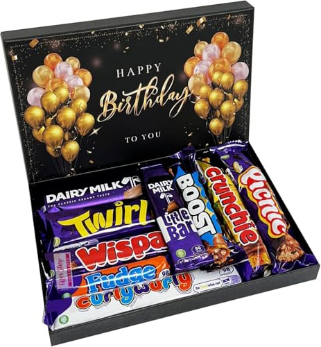Birthday Chocolate Gift Box for Men Women- 9 Assorted Chocolate Hamper- Ready to Gift Chocolate Selection, Birthday Gifts for Friends Family