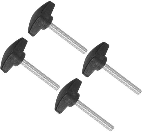 CoCud Tornillos Mano Con Cabeza Ala T M6 X 50mm Hembra Roscada Plástico Perno Sujeción Con Rosca Para Manijas (Aplicaciones: Para Tornos Máquinas), 4pcs