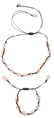 SAFIGLE Handgemachtes Armband- Und Halsketten-set Aus Natürlicher Muschel Von Beads Für Damen