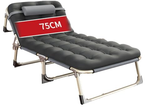 Fuikupe Feldbett, 800D Oxford Stoff Campingbett Karpfenliege Klappbett Gästebett bis 200kg für Erwachsene Outdoor Indoor Garten Camping Reisen Büro