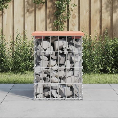 LLEZKBR Furniture Select-Banc de jardin en bois massif Douglas Motif gabion 33 x 31 x 42 cm