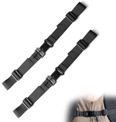 PARFCO 2 Stück Brustgurt Rucksack, Verstellbarer Brustgurt Rucksack, Brustgurt Für Schulranzen, Brustgurt Rucksack Kinder, Brustgurt für Rucksack, Schwarz, für Schultaschen und Sportrucksäcke