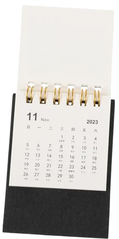 STOBOK Mini-tischkalender Tragbarer Und Zarter Desktop-monatskalender Mit Langlebigem Für Büro Zuhause Und Schule Kompakt Und Praktisch Schwarz
