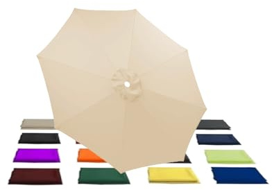 KDHKDFN replacement parasol canopy 8 arms 4.0m 2.7m 3.5m 3.0m 2m for Round Patio umbrella cover