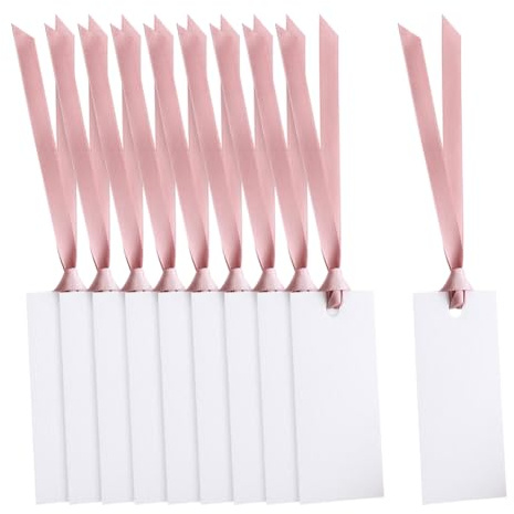 50 pièces de cartes de place de mariage avec ruban, cartes de table vierges, étiquettes cadeaux suspendues pour douche nuptiale, étiquettes de nom pour fête prénatale, signes de siège réservé, cartes