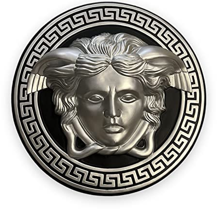 Bavary Handmade Wall Relief Greek Wall Art Antique Medusa Design Handmade Black Silver