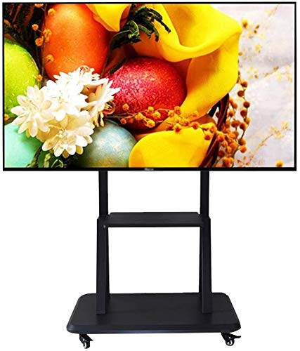 Supporto da pavimento regolabile per TV da 40 a 100 pollici, carrello resistente con controllo dell'altezza, perfetto per televisori a schermo grande, facile da spostare e configurare