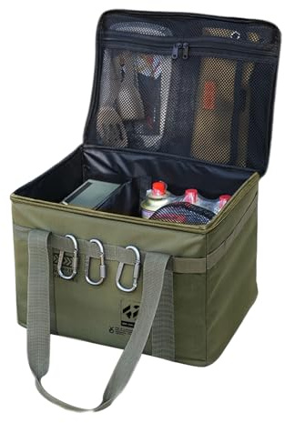 Camping Storage Bag - 42L Camp Kitchen Box,Heavy Duty with Handles Foldable Organization Reusable Container for Travel Gym Kitchen Laundry Moving Dorm Grocery Shopping College Packing