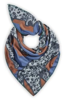 CODELLO Dreieckstuch mit Leo-Motiven Farbe blau