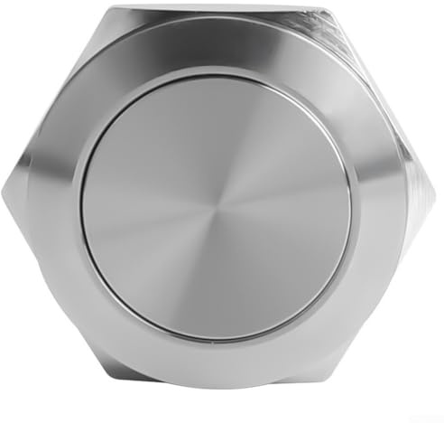 Lot de 5 interrupteurs tactiles en métal, fonction de réinitialisation automatique, bouton de démarrage IP65, étanche à la poussière et à l'eau, pour équipements commerciaux et industriels