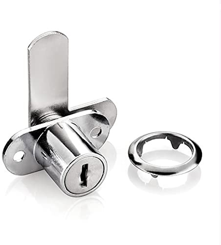 Serrature per mobili, Set di serrature a cilindro con camma multicolore for cassetta postale, cassetto, cassettiera, cassetta degli attrezzi for camper(Silver)