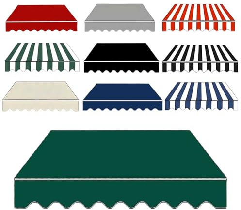 Ricambio Telo Tenda Da Sole a Bracci Estensibili per Esterno, Tenda Da Sole Cappottina per Esterno Telo Di Ricambio Impermeabile per Patio, Terrazzo, Esterno, Giardino