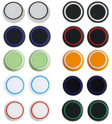 20 PCS Thumb Grips,Silicone Controller Grips for PS5/PS4 / XBOX ONE & XBOX 360 SERIES,Non-Slip Joystick Grip Caps,Thumbsticks Covers Controller Accessories Replacement Compatible with Playstation 5