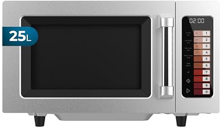 Cecotec Professionell brickfri mikrovågsugn - 25 L - FlatPro 2 500 Touch. 1 000 W, magnetron, pekknappar, 60 min timer, 100 program, justerbar effekt, enhetlig avfrostning, rostfritt stål