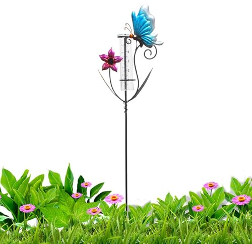 Genérico Pluviometro con design a forma di , indicatore di misurazione della pioggia, per uso esterno, giardino, prato, patio, terrazza, recinzione e fattoria