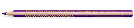 STAEDTLER Noris 1284 Jumbo Buntstifte – Violett, 12 Stück | Dreikantformat, 4 mm Mine, bruchfest durch A·B·S – für Kinder – Art.-Nr. 1284-6
