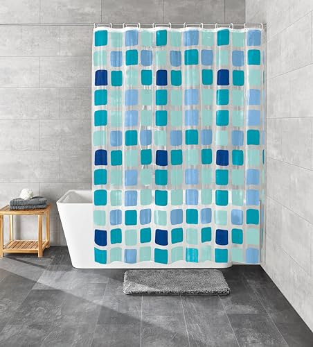 Kleine Wolke 4956721305 Duschvorhang Sonny, 180 x 200 cm, blau