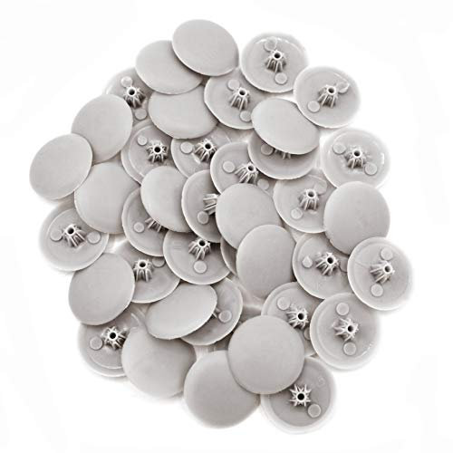 Snap-On Bifix Cover Caps to Use with Phillips Ph2 & Pozidrive Pz2 Pozi Screws - Pack of 50 Biffix Covers : Light Grey