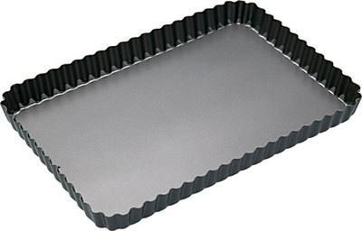 Non - Bâton Lâche De Base Cannelé Rectangulaire Étain Flan/Quiche