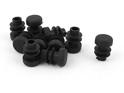 sourcing map 10 Stück Pfostenkappe Lamellenstopfen Kunststoff Rohr End Montage Kappen Stopfen rund Einsatz 12 mm