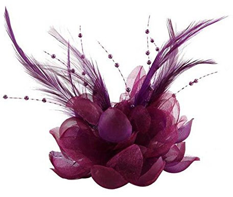 Cheerlife Ansteckblume, Haarblume Haarschmuck Haarblüte mit Haarclip Feier Tanz Brosche Blumen Kopfschmuck Bekleidung Zubehör Lila