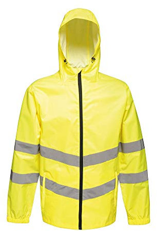 Regatta TRW497 20060 Professional Hi-Vis Waterproof and Windproof Pack away Jacket, Yellow, M